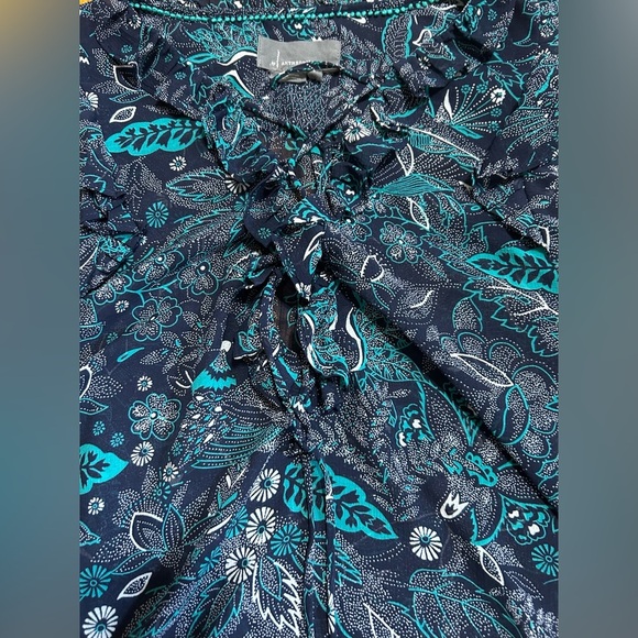 Anthropologie Top Haida Floral Peasant Top floral sheer blouse size Small - Picture 5 of 10